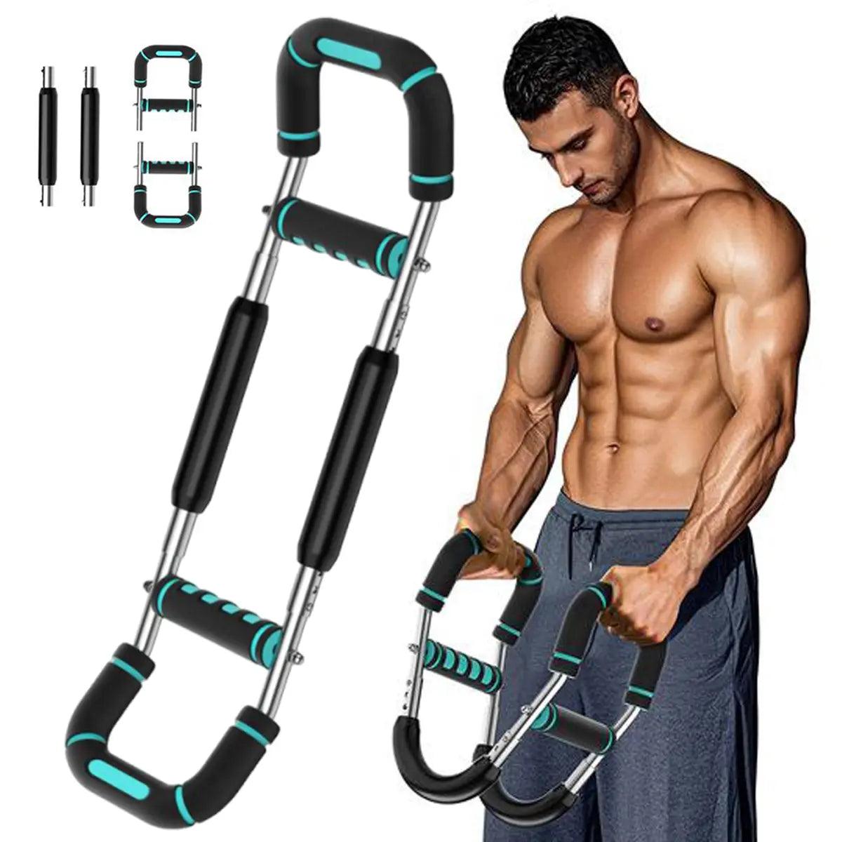 Adjustable Power Twister Bar Arm Trainer, Chest & Arm Strength Training Equipment for Men, Portable Upper Body Workout Tool for Home Gym Fitness Tiktokshopspringglowup