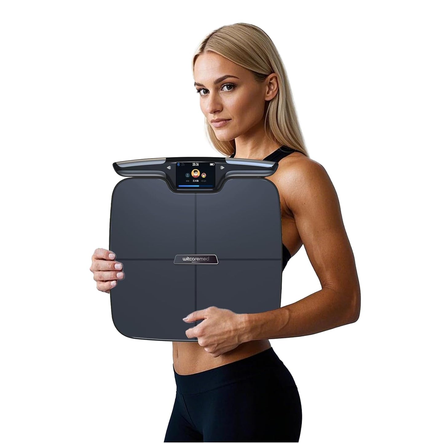 Smart Scale for Body Weight with BMI, Body Fat, Muscle Mass, 8 Electrode High Precision Bathroom Scale, Scale with App, 56 Body Composition Measurement