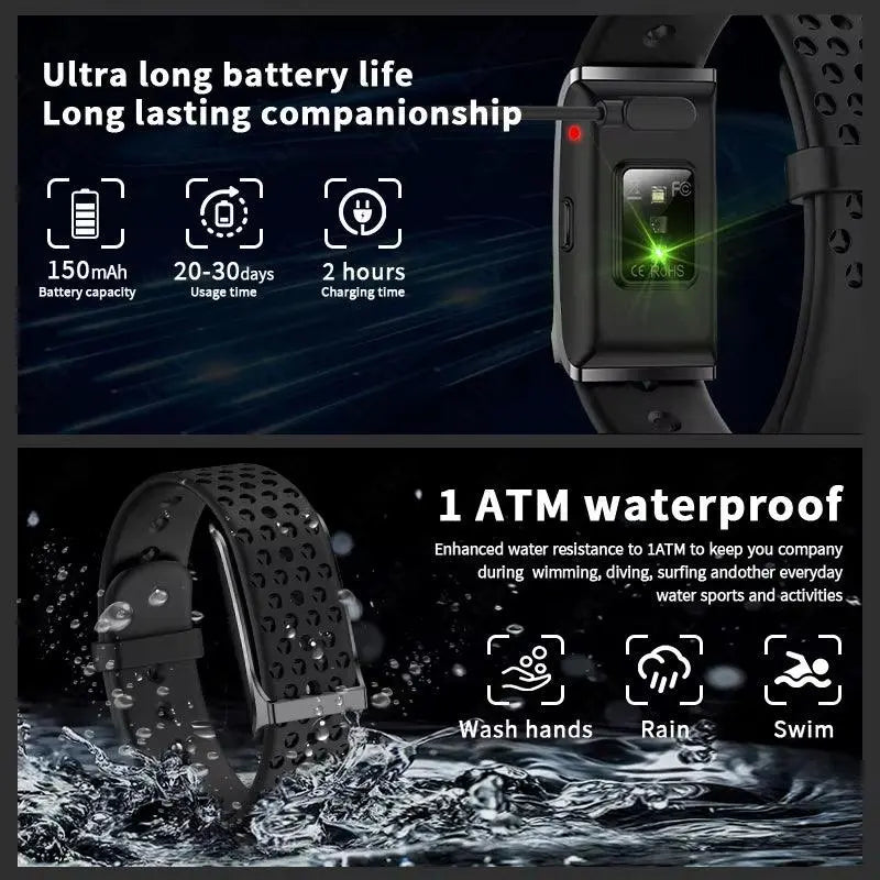 Health Smart Bracelet for Couples Heart Rate Monitor Activity Fitness Tracker Men Women Band Sports Waterproof Smart Watch