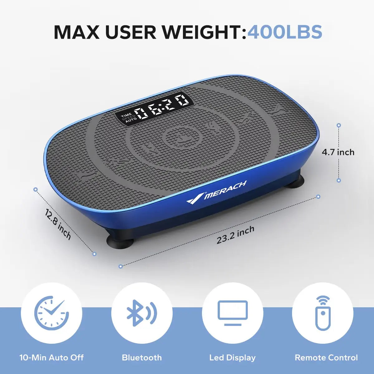Vibration Plate Exercise Machine, Whole Body Shake Plate Exercise Machine with Remote Control