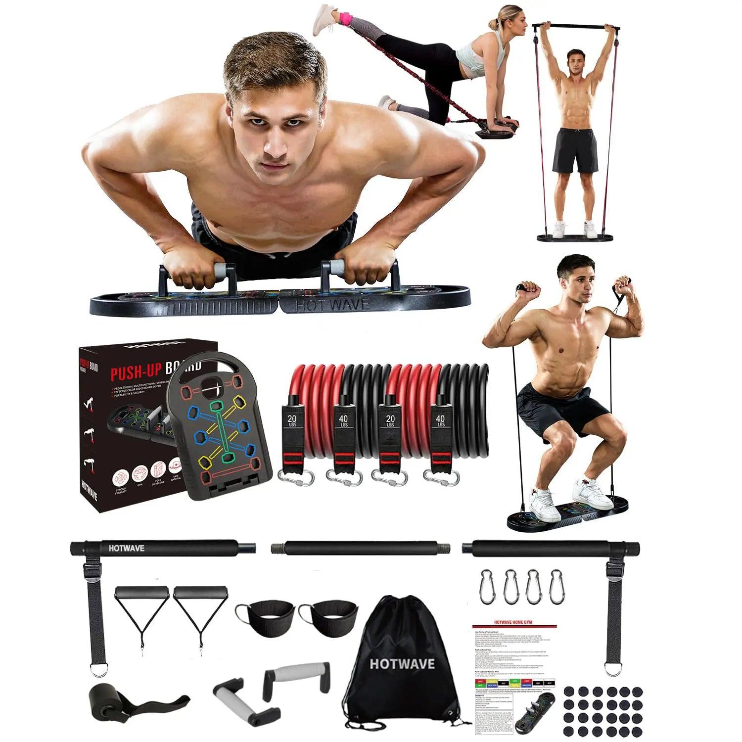 HOTWAVE Push up Board Fitness,Professional Strength Training Equipment for Chest, Shoulders, Back & Triceps, Portable Workout Station with Non-Slip Handles Home Exercise Machine Arm Exerciser Summervibes