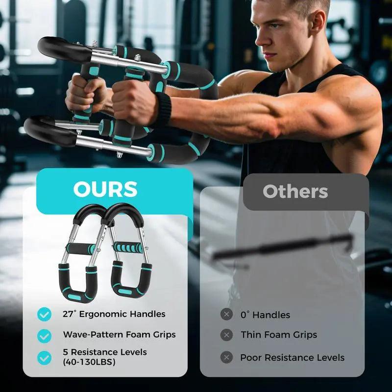 Adjustable Power Twister Bar Arm Trainer, Chest & Arm Strength Training Equipment for Men, Portable Upper Body Workout Tool for Home Gym Fitness Tiktokshopspringglowup