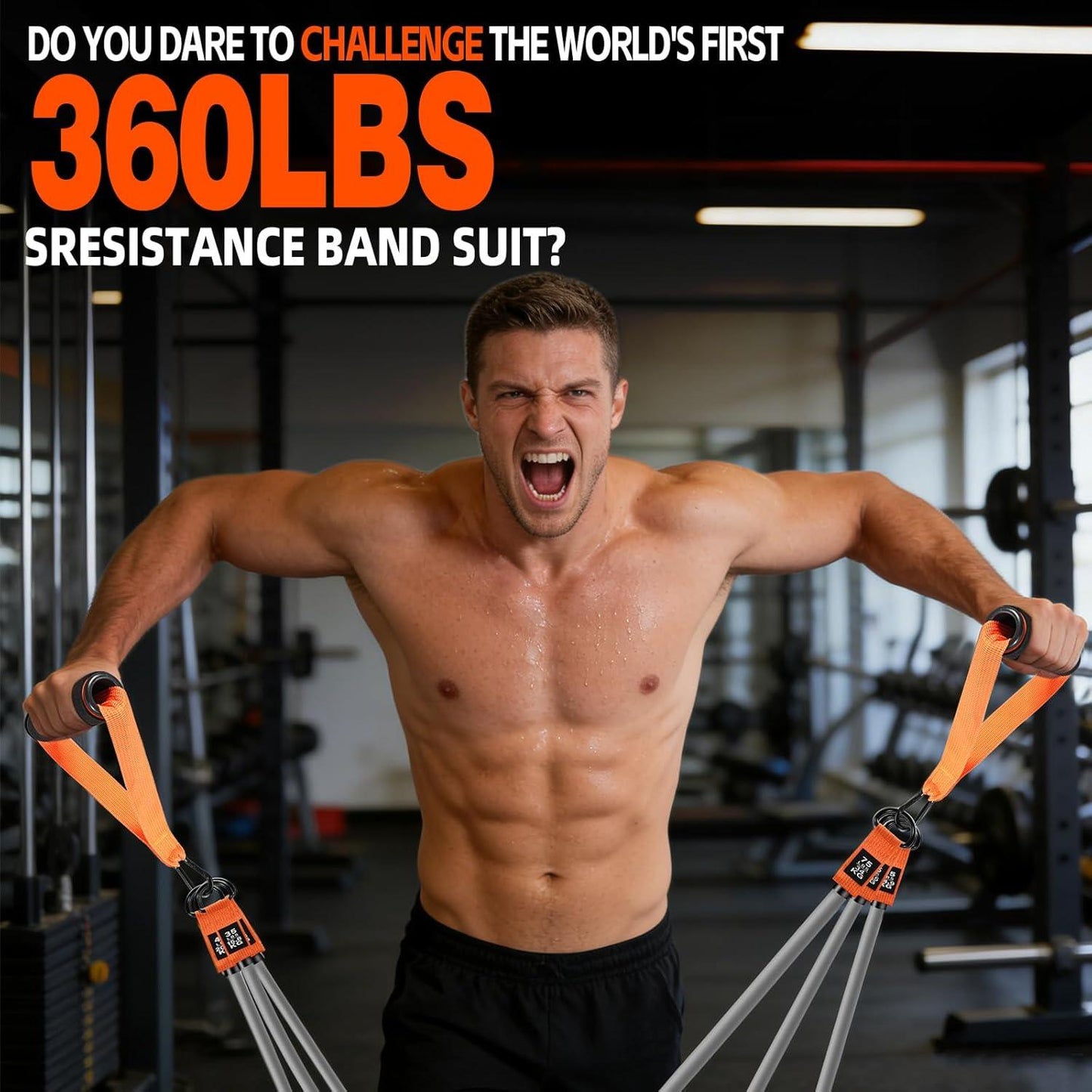 2 in 1 18PCS Heavy Resistance Bands & Assisted Pull Up Bands Combo – 300LBS/225LBS with Non-Slip Handles, Ankle Straps, Door Anchor, Adjustable Bands & Foot Pedals for Strength Training