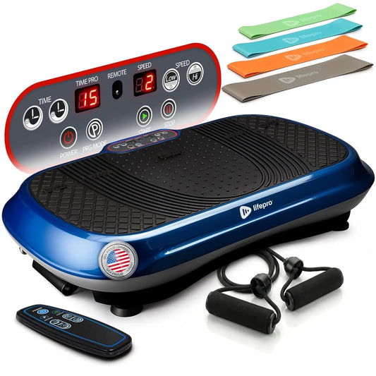Waver Vibration Plate Exercise Machine – High-Intensity Vibration Plate for Lymphatic Drainage – Full-Body Workout Vibrating Platform with Loop Bands – Fitness Equipment for Strength & Toning Healthjourneyshop