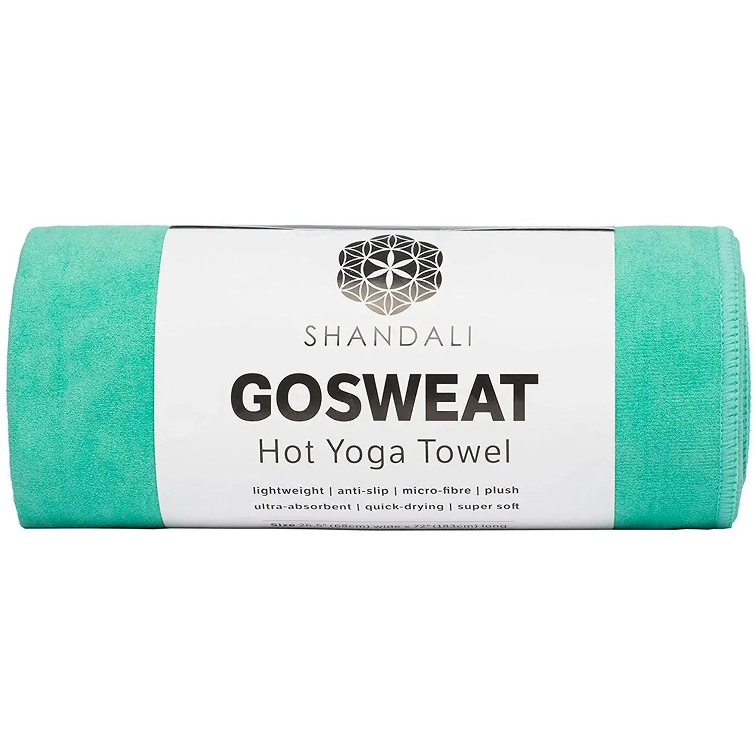 Gosweat Hot Yoga Towel in Teal - Super Absorbent, 100% Microfiber, Suede, Bikram Yoga Towel