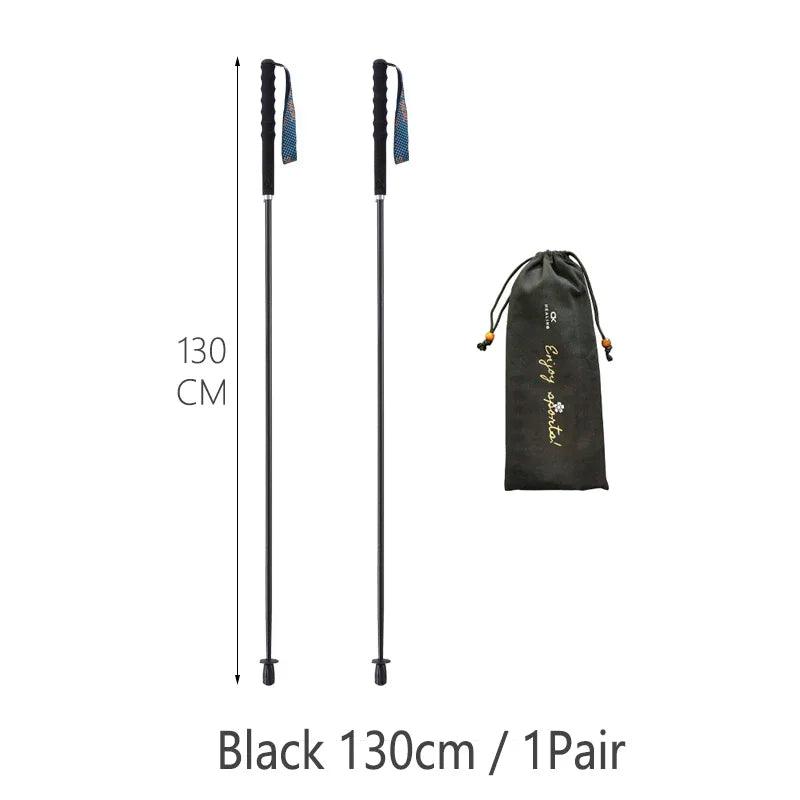 HEALING Ultra Light Trekking Pole Carbon Folding Hiking Stick Collapsible Hiking Poles Trekking Stick Walking Poles Walk