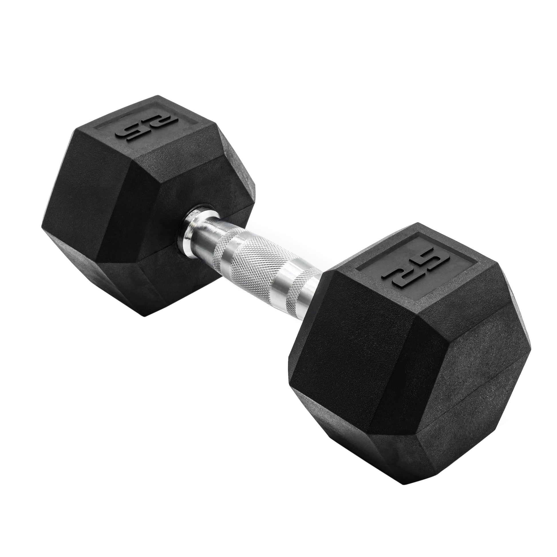 Barbell, 25Lb Rubber Hex Dumbbell, Single