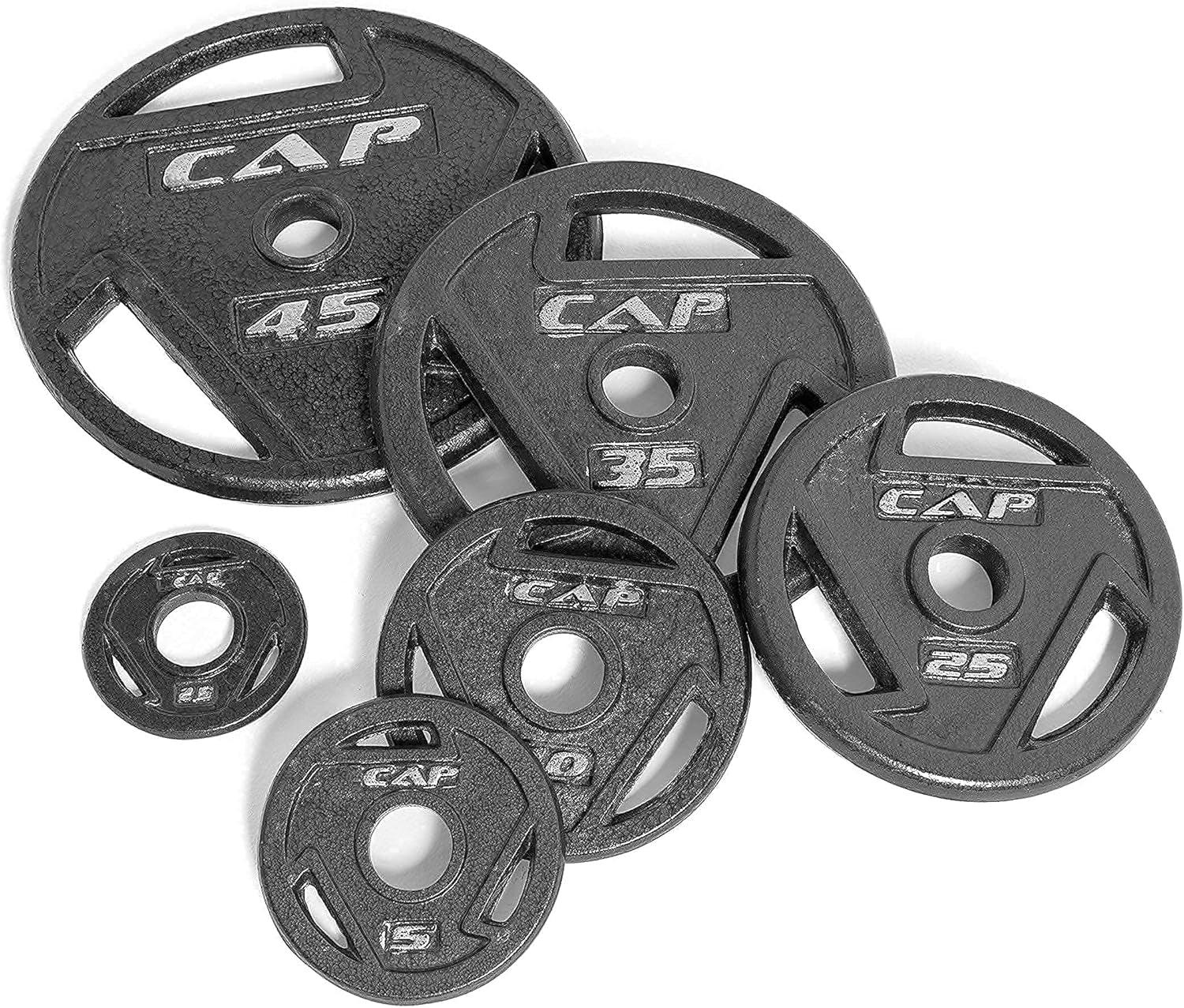 Cast Iron 2-Inch Olympic Grip Plate for Strength Training, Muscle Toning, Weight Loss & Crossfit - Multiple Choices Available