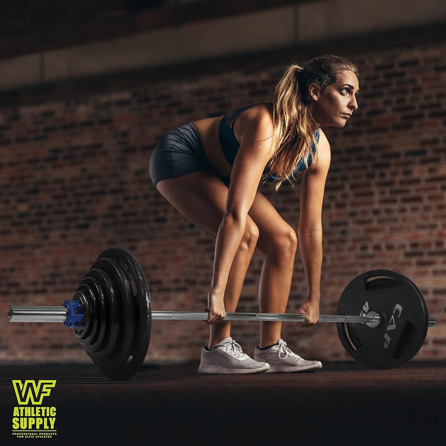 Cast Iron 2-Inch Olympic Grip Plate for Strength Training, Muscle Toning, Weight Loss & Crossfit - Multiple Choices Available